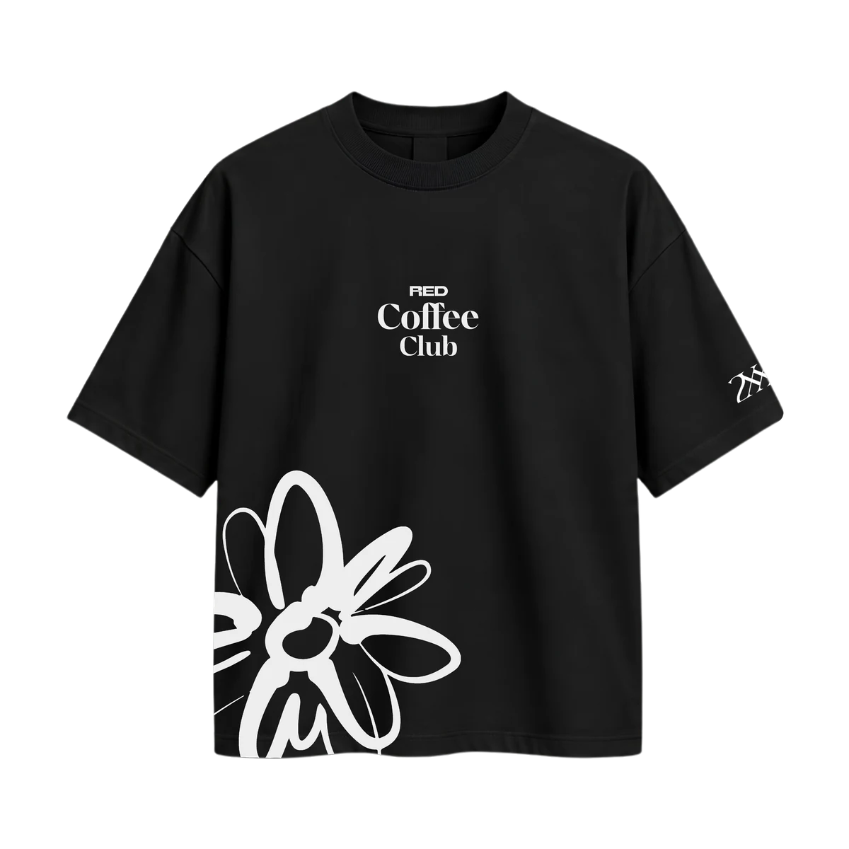 Franela Coffee Club RCx, color Negro, vista frontal