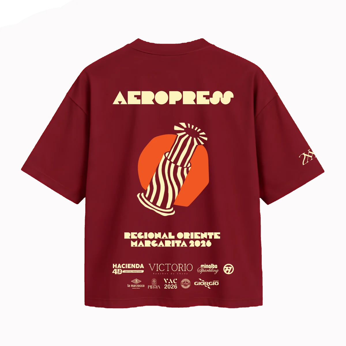 Franela AeroPress APx, color Rojo, vista trasera