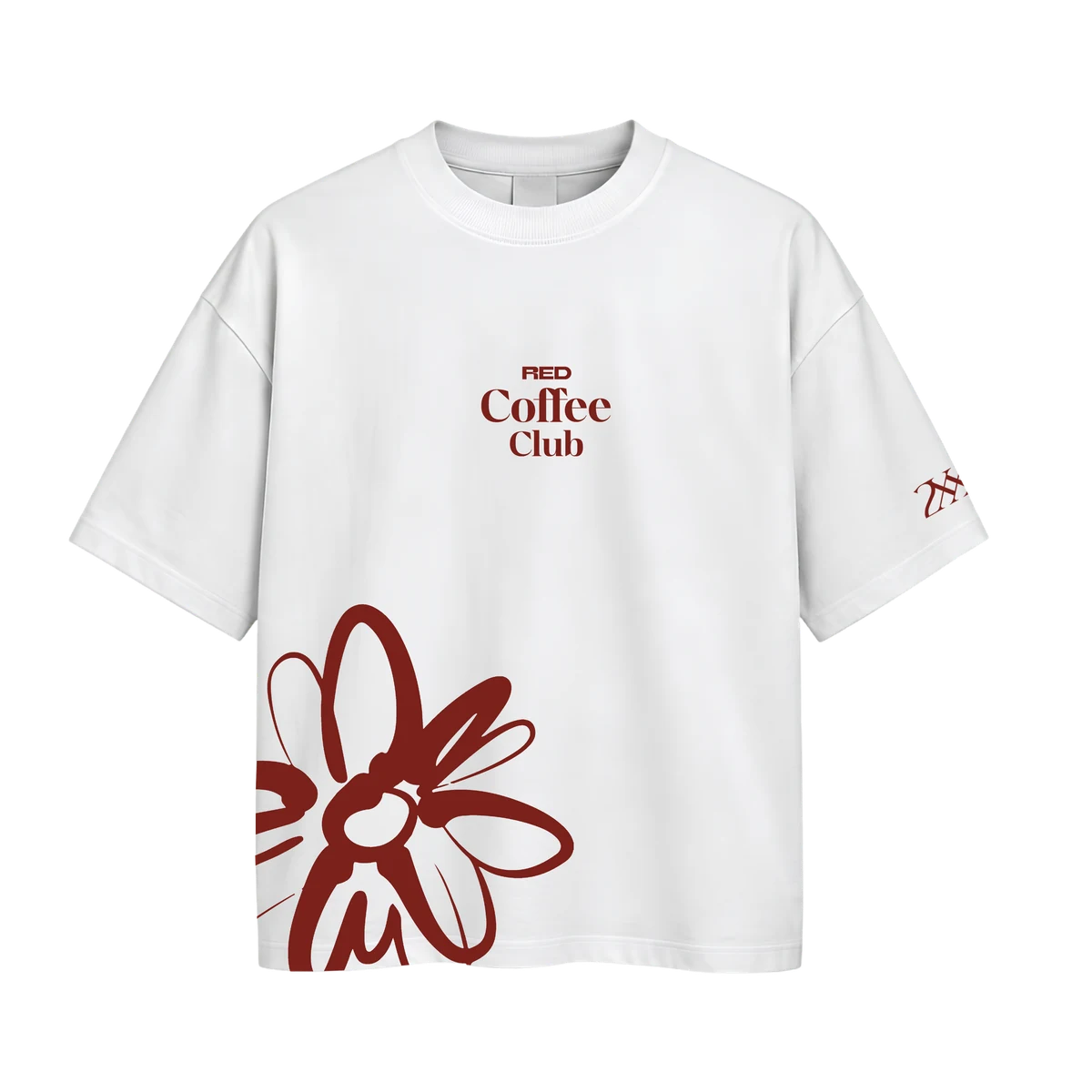 Franela Coffee Club RCx, color Blanco, vista frontal
